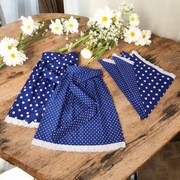 Fartuszek dziecięcy folk - 4 wzory - granat