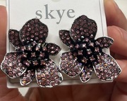 Kolczyki różowa cyrkonia 