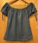 Bawełniana bluzka top hiszpanka jeans Orsay S 36