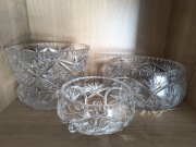 Eleganckie kryształy-talerzyki,miski, kieliszki,wazon