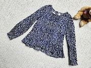 Bluzka marki Okaïdi r. 116 granatowa w drobne kwiatuszki