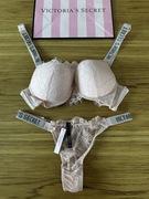Komplet bielizny Victoria’s Secret B75 stanik + stringi cyrkonie