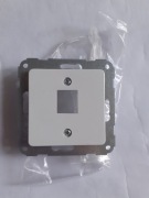 Płytka 1xKeyston  prosta  bez pazurków  Hager Polo Optima - Nowe