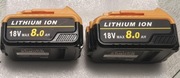 2x Bateria RONTALY do DeWalt 18V 8.0Ah Li-Ion BL1860B Nowe w kartonie