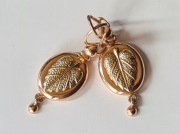 Kolczyki "listki" z rosyjskiego czerwonego złota próba 585, waga: 6,36g