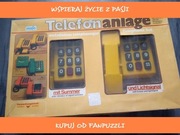 zabawkowy telefon anlage prl retro