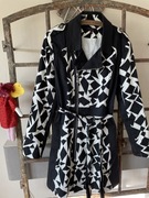Płaszcz L czarno biały