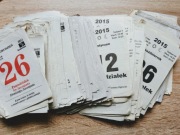Kartka z kalendarza zdzieraka oryginalnego od 1987 do 2024
