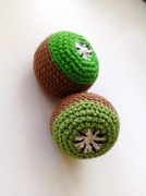 Owoce, warzywa szydełko Amigurumi, kiwi połówka
