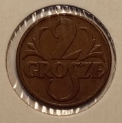 Moneta 2 grosze 1937 rok