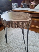 Stolik kawowy z plastra orzech włoski 