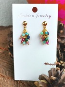 Kolczyki wkręty sztyft srebro 925 rubin lapis howl