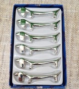 Podstawki do sztućców metalowe - piesek - jamnik - 6 szt.