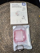 Etui ochronne MHYLUDO do słuchawek – różowe z brelokiem