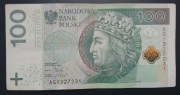 100 zł 2012 seria AG numer radarowy