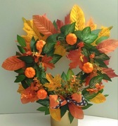 Wianek jesienny dekoracja jesienna  na drzwi okno stroik jesienny 