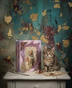 Szkatułka z kotem handmade découpage unikat prezent dla kociary