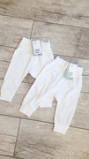 H&M dwie pary spodni haremek białych nowych 68cm