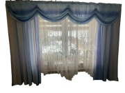 Zasłony z lamberkinem + firanka / firana 240cm / 180cm salon, pokój komplet