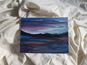 Pejzaż namalowany akrylami