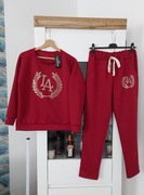 Dres LA z cyrkoni , bordowy, masełko