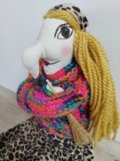 Baba Jaga szyta handmade dekoracja lala