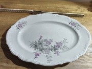 Piękny owalny półmisek / serwujący talerz porcelanowy Wałbrzych