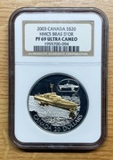 2003 Kanada 20 Dollars  " HMCS d'Or "  NGC PF69 Ultra Cameo