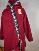 Włochaty nowy płaszcz damski kardigan Life is beautiful L/XL New na wiosnę 