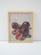 Oryginalny Obraz Olejny "Wiśnie" w ramie, 26 cm x 32 cm