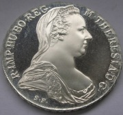 MARIA TERESA, TALAR 1780 SF, AUSTRIA, OKOŁO MENNICZA, NOWE BICIE, Ag