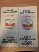 Solidarność Wybory 1993 Porozumienie Centrum 2 ulotki