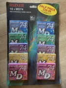Mini Disc Maxell 74 min 10 sztuk Nowe MD