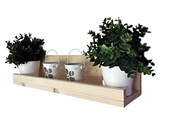 DREWNIANA półka ścienna, wisząca, prosta, 60 cm, 0190