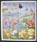 !!! GRENADA KWIATY STORCZYKI, ORCHIDEE- SERIA W ARKUSZACH - CZYSTE**!!! 