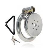 Stalowy pas cnoty chastity cock flat cage + Pasek oring 40mm