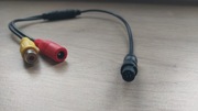 4-pinowe złącze męskie CVBS (RCA) / Adapter-przejściówka do kamery cofania