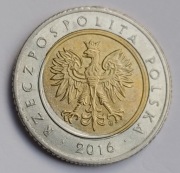 5 złotych 2016 Destrukt menniczy