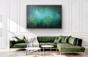 180x120cm obraz abstrakcja zielona ręcznie namalowana