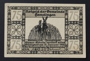 Notgeld Niemcy Hemdingen 75 Pfennig 1921 nr 19307