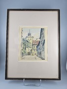 Stettin Szczecin lata 30ste Akwarela Dittrich