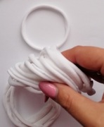 10 sztuk Gumka baza opaska handmade bezszwowa noworodek biała