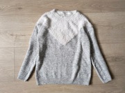 sweter szaro-biały * 36 S