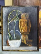 Obraz na dykcie sowa 52x42cm