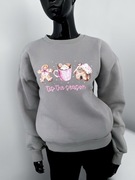 Nowa ocieplana bluza oversize,nadruk pierniczki,motyw świąt,Laura Rosa, S