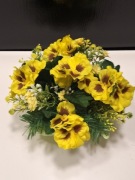 Stroik/ wiązanka na cmentarz,  wiosenna obciążona, bratki 