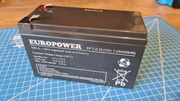 Akumulator 12V 7,2Ah - Europower UŻYWANY SPRAWNY