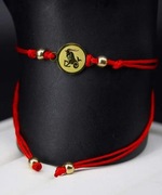 Bransoletka sznurkowa -KOZIOROŻEC-złota