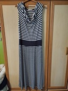 Sukienka w paski biało-niebieska