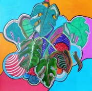 Monstera obraz olejny 